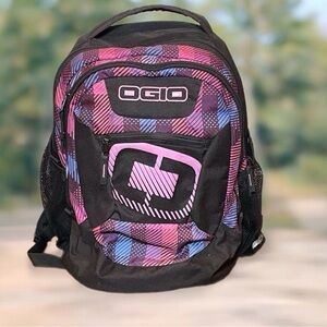OGIO Black and Pink Print Backpack